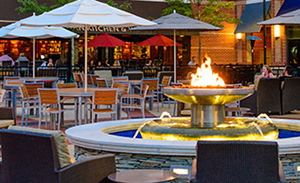 Fire and water fountain, Village at Leesburg
