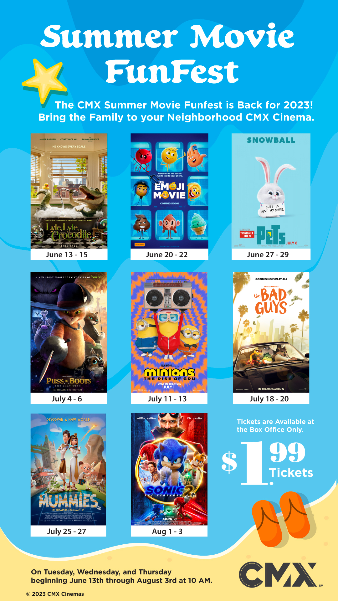 CMX Summer Movie FunFest! Village at Leesburg