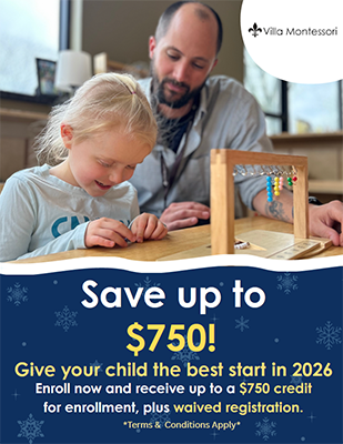 Save up to $750 at Villa Montessori! icon